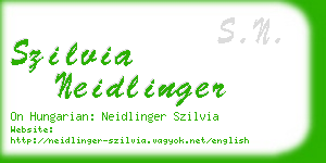 szilvia neidlinger business card